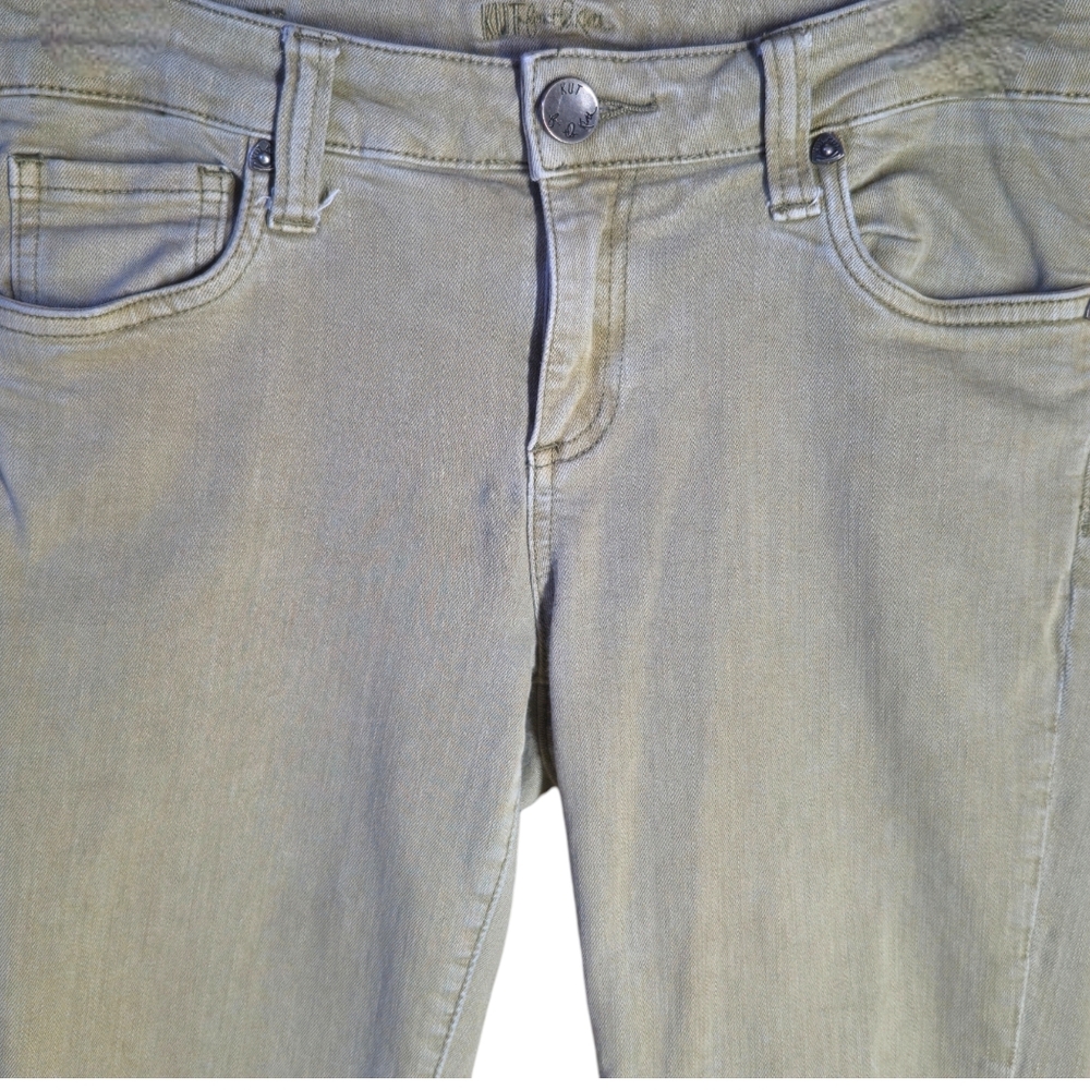 Kut from the Kloth Mid Rise Skinny Sage Green size 4 - Picture 4 of 8